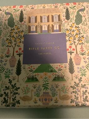 Rifle Paper Co. Garden Manor Camont Puzzle Lavender, Green, Yellow EUC